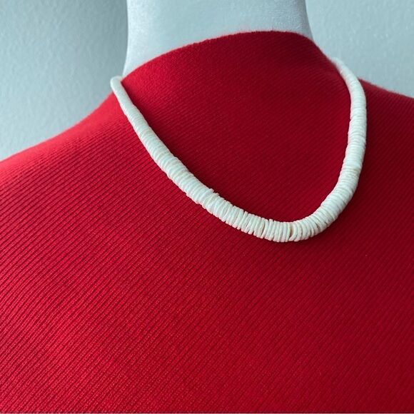 White Chocker Necklace Chocker Beaded Clasp Bohemian - Picture 3 of 5